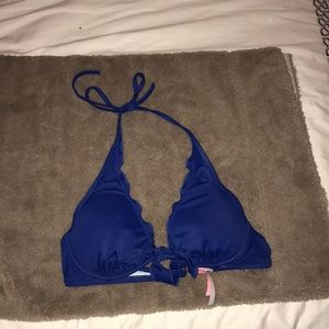 Blue bikini top